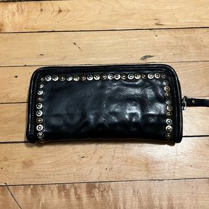 Black Studded Campomaggi Wallet